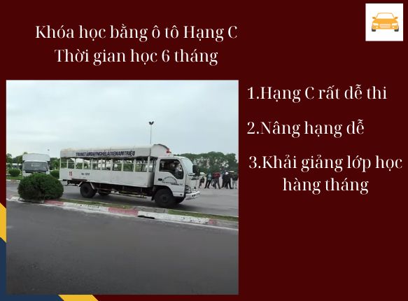 Học bằng ô tô hạng C Bắc Ninh